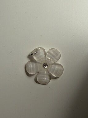 Delicate White Flower Pendant